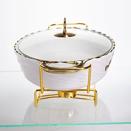 Фарфорова мармітниця для других страв Margaret 1,5 л Yiwu YYSH1215 - мініатюра 4