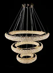 Підвісна світлодіодна кришталева люстра Splendid Ray L6356/800+600+400/3 LED, золото, 164 Вт, від 20-30 м² - мініатюра 6