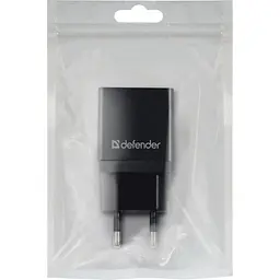 Зарядний пристрій 1xUSB 11W 2.1А EPA-10 чорний пакет Defender - мініатюра 3