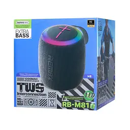 Портативна колонка REMAX RB-M81 Party Light Portable Wireless Speaker, 7W, Black - мініатюра 3