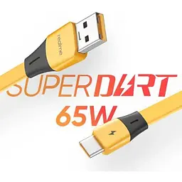 Кабель Data Cable SuperDart / Super Vooc 65W / 6A 1m USB на Type-C / USB-C для Realme yellow - мініатюра 4