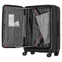 Wenger Валіза Wenger Amplix Hardside Medium, середня, полікарбонат, TSA, 4 колеса, розширення, чорний - мініатюра 9
