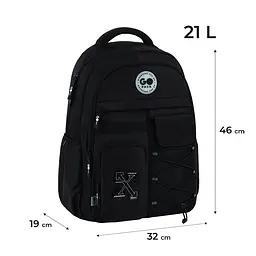 Рюкзак GoPack Education Teens 184 чорний Чорний (GO26-184L-3) - мініатюра 2