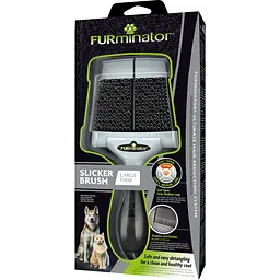Щітка-пуходерка FURminator для котів і собак, жорстка, 20.5х9.5х1.5 см - мініатюра 4