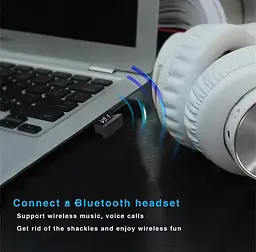 Міні USB Bluetooth 5,1 адаптер для ПК, ноутбука, миші, клавіатури, планшета, телефона, принтера, динаміка - мініатюра 11