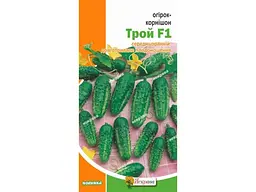 Огірок ЯСКРАВА корнішон Трой F1 (20 пачок) 0,5 г