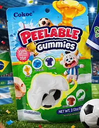 Желейні цукерки Cokoc Peelable Gummies WM Edition Mixed Fruit Flavour 60г - мініатюра 4