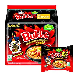 Локшина швидкого приготування Samyang Buldak Artificial Spicy Chicken Flavor Ramen 5х145г - мініатюра 3