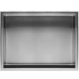 Вбудована полиця Rea 30x45 nickel brushed з обідком REA-05601, Нержавіюча сталь - мініатюра 3