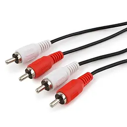 Шнур сполучний TCOM 2RCA х 2RCA 150 см кабель 2 на 2 тюльпани - мініатюра 2