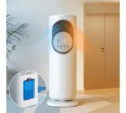 Вентилятор підлоговий побутовий DOMOTEC MS-1630 White для дому та офісу • Потужний вентилятор для кімнати, спальні та квартири - мініатюра 5