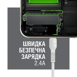 Дата кабель USB 2.0 AM to Lightning 1.2m AL-CBCOLOR-L1WT White ACCLAB (1283126518225) - миниатюра 5