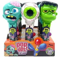 Тримач з льодяником Pop Ups Monster Halloween Frankenstein Lollipop 1шт - мініатюра 6