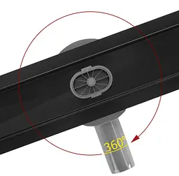 Душовий канал Rea Neox Pro 50 см із сухим затвором 2-в-1 black REA-G2741 - мініатюра 2