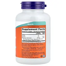 Вітаміни та мінерали NOW Magnesium Citrate, 90 капсул - мініатюра 2