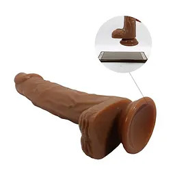 Реалістичний вібратор Baile Beautiful Encounter Bodach Remote Control 21 см коричневий - мініатюра 7