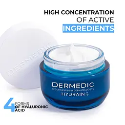 Крем для обличчя Dermedic Hydrain 3 Hialuro Відновлювальний Нічний 50 мл (5901643176242) - мініатюра 5