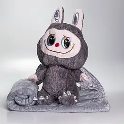 М'яка іграшка-плед та подушка 3 в 1 Labubu Brown Dragon Сірий Colorful Home 520-29G - мініатюра 6