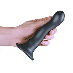 Фалоімітатор Ouch! Curvy G-Spot Dildo 7'' 17 cm (сірий) - мініатюра 4