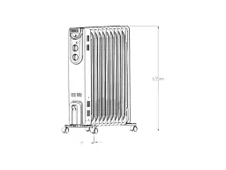 Радіатор масляний обігрівач Kingfisher CYBL20-11 2500W (11 секцій) - мініатюра 3