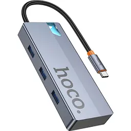 USB-хаб Hoco HB50 Wow 5-in-1 Deep Space Gray [140638]