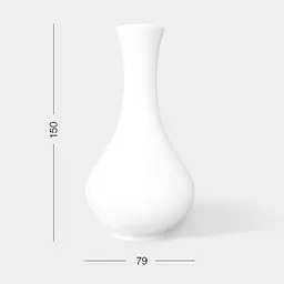 Ваза для квітів МВМ My Home Перлина 79x150 мм біла (DH-FLOWERS-30 WHITE) - мініатюра 4