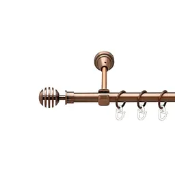 Карниз Orvit Верона металевий однорядний відкритий гладка труба кільце металеве Мідь 16 мм 200 см (00-00019275)