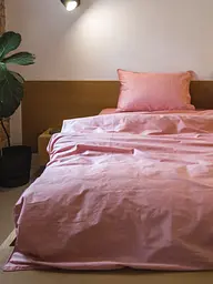 Комплект постільної білизни Ecotton Євро з вишивкою та кантом Brindal Rose в чохлі для зберігання рожевого кольору (25115) - мініатюра 4