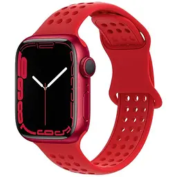 Ремінець силіконовий Hoco iWatch WA08 honeycomb 42/ 44/ 45/ 49 mm big червоний