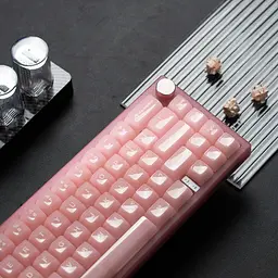 Ігрова механічна клавіатура Womier VK66 Pro / Дротове підключення / Womier POM Series Switches / Pink - мініатюра 5