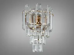 Бра класичне Diasha 2020/2W SGD 2 лампи, E14, 40W, золото, кришталь, для коридору та вітальні