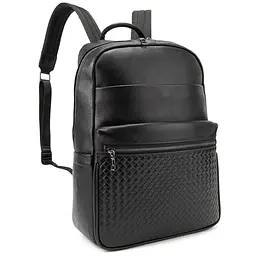 Чоловічий шкіряний рюкзак чорний Tiding Bag A25F-2418A