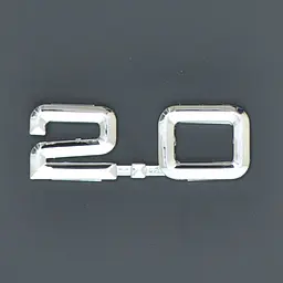 Емблема напис 2.0 скотч 77 x 27 мм