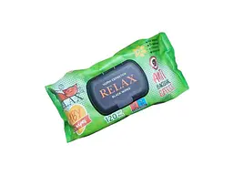 Вологі серветки RELAX 72шт BLACK (Чорні) Бейбі Антибак з клапаном