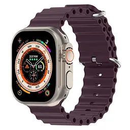 Силіконовий ремінець на смарт-годинник для Apple Watch 38,40,41,42 mm, Ocean Band, berry purple, зі зручною застібкою, для годинника епл вотч, спортивний, ArmorStandart (ARM74234) - мініатюра 2