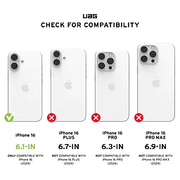 Чохол-накладка Urban Armor Gear Monarch Pro Magsafe для Apple iPhone 16 Black (114458114242) - мініатюра 7