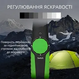 Ліхтар акумуляторний WORKLIGHT-W55-COB поворот 180o з магнітом зелений - мініатюра 7