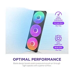 Кулер до корпусу NZXT F420 RGB Core Fan (Single Frame) - Black (RF-U42HF-B1) - мініатюра 4