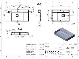 Умивальник Miraggio SOUL 800 (8813306) Miramarble, Глянцевий, Підвісний, Білий - мініатюра 2