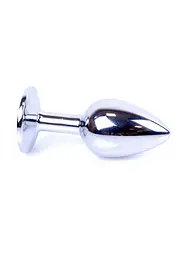 Анальна пробка Jewellery Silver Plug Red із кристалом - мініатюра 5