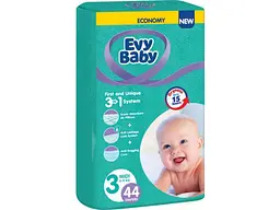 Підгузки EVY BABY 5-9кг 44шт 3 midi twin
