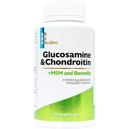 Комплекс All be Ukraine Glucosamine & Chondroitin для суставов 120 капсул (ABU-02022)