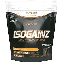 Гейнер IsoGainz, 1 кг Банан Evolite Nutrition fit0016800