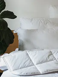 Подушка Ecotton 70х70 см Ecofill Premium антиалергенна з кантом біопух біла в чохлі для зберігання White (25510) - мініатюра 6