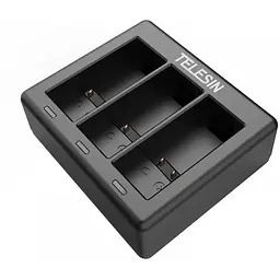 Зарядний пристрій TELESIN GoPro HERO 9/10/11/12 Charger 3х8000 мА (GP-BCG-902) Black [64193] - мініатюра 3