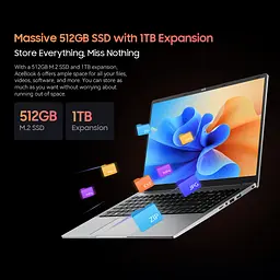 Ноутбук Blackview Acebook 6,16GB DDR4 512GB, N150 36GHz / UHD, Win11 Home, 38Wh, +, HDMI 2.0, Bluetooth 5.0, USB 3.0 - мініатюра 6