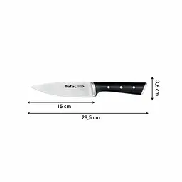 Ніж кухонний Tefal Ice Force шеф-кухаря 15 см, нержавіюча сталь, пластик kuh0014541 - мініатюра 4