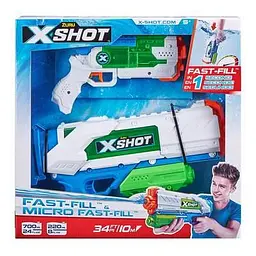 Набір водяних бластерів X-Shot Fast Fill Medium And Small, арт.56225