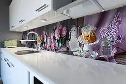 Кухонний фартух Півонії та Бузок для кухні наклейка Квіти букети дошки Рожевий 65х250 см Happy Pocket Z180467 - мініатюра 2