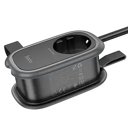Мережевий подовжувач Hoco NS7 Sharp USB-C/USB-A Чорний - мініатюра 4